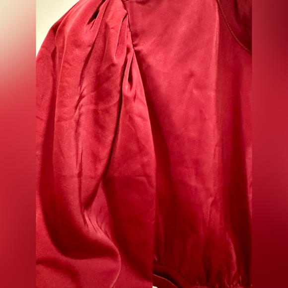 Camila Coelho Kristen Top in Wine, Size Medium - Picture 8 of 9